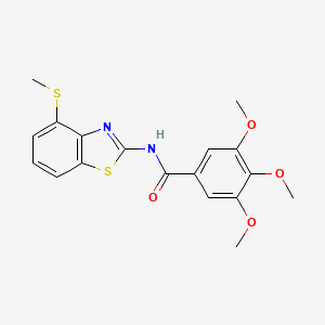 molecular formula C18H18N2O4S2 B2842527 3,4,5-trimethoxy-N-(4-(methylthio)benzo[d]thiazol-2-yl)benzamide CAS No. 899982-98-0