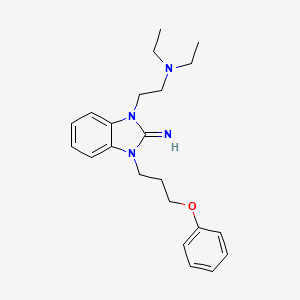 molecular formula C22H30N4O B2842544 N,N-二乙基-2-[2-亚氨基-3-(3-苯氧基丙基)苯并咪唑-1-基]乙胺 CAS No. 885888-86-8