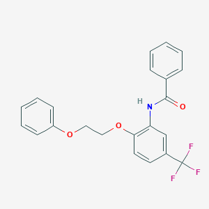molecular formula C22H18F3NO3 B284255 N-[2-(2-phenoxyethoxy)-5-(trifluoromethyl)phenyl]benzamide 