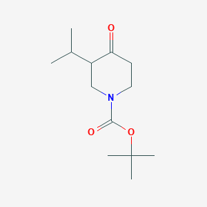 molecular formula C13H23NO3 B2842555 叔丁基3-异丙基-4-氧代哌啶-1-羧酸叔丁酯 CAS No. 1425336-31-7