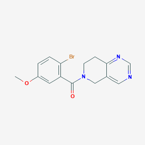 molecular formula C15H14BrN3O2 B2842556 (2-溴-5-甲氧基苯基)(7,8-二氢吡啶并[4,3-d]嘧啶-6(5H)-基)甲酮 CAS No. 1797711-76-2