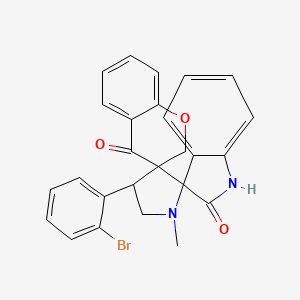 chroman-4'-one-3'-spiro-3-N-methyl-4-(2-bromophenyl)-pyrrolidine-2-spiro-3