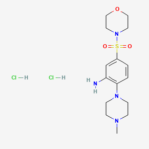 molecular formula C15H26Cl2N4O3S B2842563 2-(4-Methylpiperazin-1-yl)-5-(morpholine-4-sulfonyl)aniline dihydrochloride CAS No. 1171547-81-1