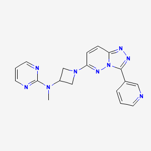 molecular formula C18H17N9 B2842573 N-Methyl-N-[1-(3-pyridin-3-yl-[1,2,4]triazolo[4,3-b]pyridazin-6-yl)azetidin-3-yl]pyrimidin-2-amine CAS No. 2380056-96-0