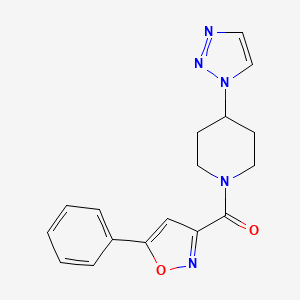 (4-(1H-1,2,3-triazol-1-yl)piperidin-1-yl)(5-phenylisoxazol-3-yl)methanone