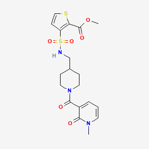 methyl 3-(N-((1-(1-methyl-2-oxo-1,2-dihydropyridine-3-carbonyl)piperidin-4-yl)methyl)sulfamoyl)thiophene-2-carboxylate