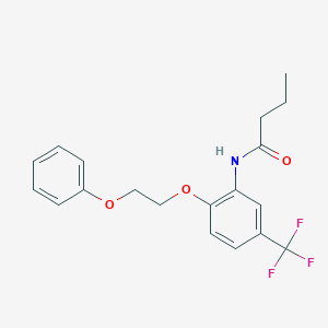molecular formula C19H20F3NO3 B284258 N-[2-(2-phenoxyethoxy)-5-(trifluoromethyl)phenyl]butanamide 