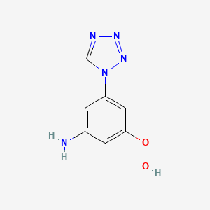 molecular formula C7H7N5O2 B2842580 3-amino-5-(1H-tetrazol-1-yl)phenyl hydroperoxide CAS No. 1443279-64-8