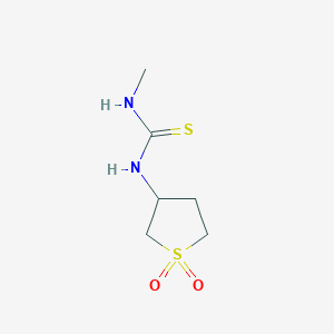 molecular formula C6H12N2O2S2 B2842587 1-(1,1-Dioxothiolan-3-yl)-3-methylthiourea CAS No. 85109-46-2