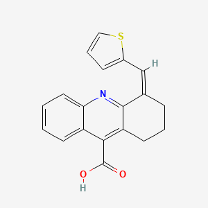 4-(Thiophen-2-ylmethylidene)-1,2,3,4-tetrahydroacridine-9-carboxylic acid