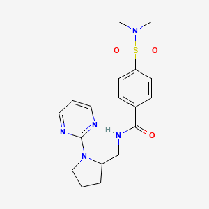 4-(dimethylsulfamoyl)-N-{[1-(pyrimidin-2-yl)pyrrolidin-2-yl]methyl}benzamide