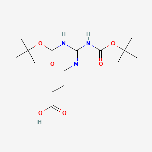 molecular formula C15H27N3O6 B2842624 4-(2,3-Di-tert-butoxycarbonylguanidino)butyric acid CAS No. 369399-56-4