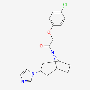 1-((1R,5S)-3-(1H-imidazol-1-yl)-8-azabicyclo[3.2.1]octan-8-yl)-2-(4-chlorophenoxy)ethan-1-one