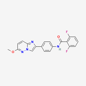 molecular formula C20H14F2N4O2 B2842638 2,6-difluoro-N-(4-(6-methoxyimidazo[1,2-b]pyridazin-2-yl)phenyl)benzamide CAS No. 953150-75-9