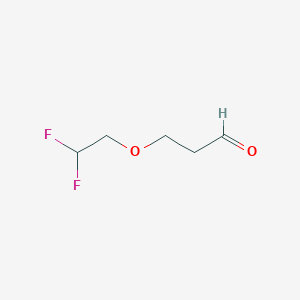molecular formula C5H8F2O2 B2842644 3-(2,2-Difluoroethoxy)propanal CAS No. 1556788-85-2