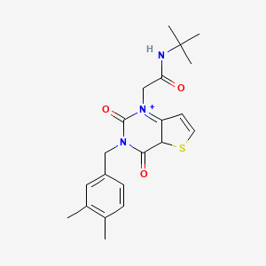 molecular formula C21H25N3O3S B2842650 N-tert-butyl-2-{3-[(3,4-dimethylphenyl)methyl]-2,4-dioxo-1H,2H,3H,4H-thieno[3,2-d]pyrimidin-1-yl}acetamide CAS No. 1252919-35-9