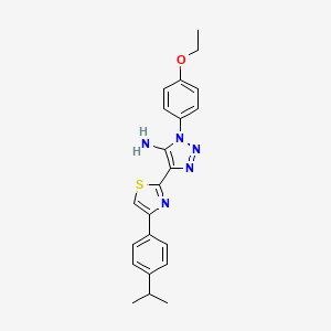 1-(4-ethoxyphenyl)-4-(4-(4-isopropylphenyl)thiazol-2-yl)-1H-1,2,3-triazol-5-amine
