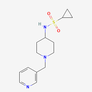 molecular formula C14H21N3O2S B2842677 N-{1-[(pyridin-3-yl)methyl]piperidin-4-yl}cyclopropanesulfonamide CAS No. 2415503-95-4