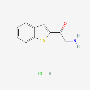 molecular formula C10H10ClNOS B2842680 2-Amino-1-(1-benzothiophen-2-yl)ethan-1-one hydrochloride CAS No. 129761-30-4