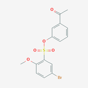 3-Acetylphenyl 5-bromo-2-methoxybenzene-1-sulfonate