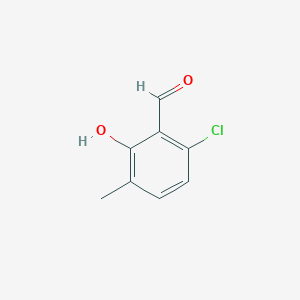 molecular formula C8H7ClO2 B2842686 6-氯-2-羟基-3-甲基苯甲醛 CAS No. 1310800-53-3