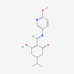2-(((6-Methoxy(3-pyridyl))amino)methylene)-5-(isopropyl)cyclohexane-1,3-dione