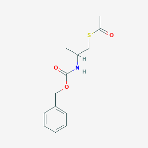 molecular formula C13H17NO3S B2842692 S-[2-(Phenylmethoxycarbonylamino)propyl] ethanethioate CAS No. 1380510-35-9