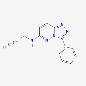 molecular formula C14H11N5 B2842695 3-phenyl-N-(prop-2-yn-1-yl)-[1,2,4]triazolo[4,3-b]pyridazin-6-amine CAS No. 1797744-03-6