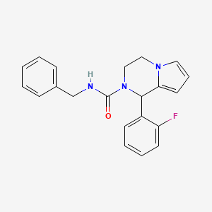 molecular formula C21H20FN3O B2842702 N-苄基-1-(2-氟苯基)-3,4-二氢-1H-吡咯[1,2-a]吡嗪-2-基甲酰胺 CAS No. 899959-79-6