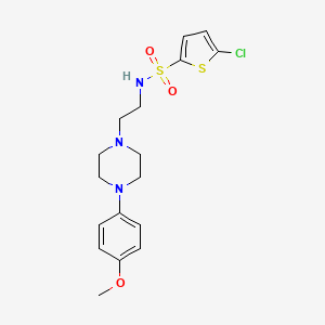 molecular formula C17H22ClN3O3S2 B2842709 5-chloro-N-{2-[4-(4-methoxyphenyl)piperazin-1-yl]ethyl}thiophene-2-sulfonamide CAS No. 1049435-61-1