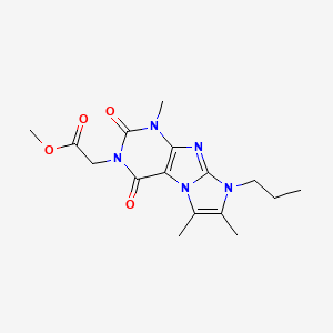 Methyl 2-(4,7,8-trimethyl-1,3-dioxo-6-propylpurino[7,8-a]imidazol-2-yl)acetate