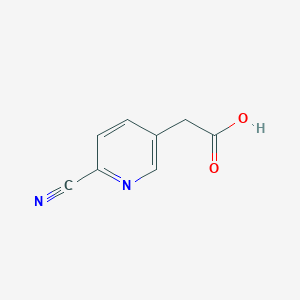 molecular formula C8H6N2O2 B2842713 2-(6-Cyanopyridin-3-yl)acetic acid CAS No. 1211526-77-0