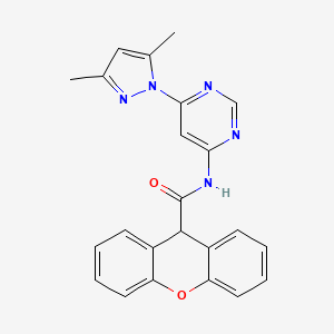 molecular formula C23H19N5O2 B2842719 N-(6-(3,5-dimethyl-1H-pyrazol-1-yl)pyrimidin-4-yl)-9H-xanthene-9-carboxamide CAS No. 1428359-13-0