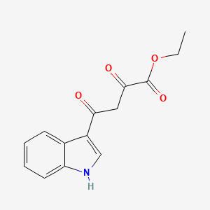 molecular formula C14H13NO4 B2842723 乙酸-4-(1H-吲哚-3-基)-2,4-二氧戊酸酯 CAS No. 51842-50-3