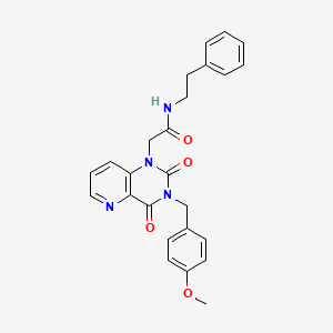 2-(3-(4-methoxybenzyl)-2,4-dioxo-3,4-dihydropyrido[3,2-d]pyrimidin-1(2H)-yl)-N-phenethylacetamide