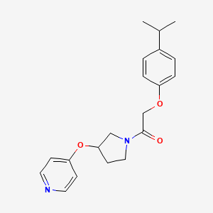 molecular formula C20H24N2O3 B2842728 2-(4-Isopropylphenoxy)-1-(3-(pyridin-4-yloxy)pyrrolidin-1-yl)ethanone CAS No. 2034446-11-0
