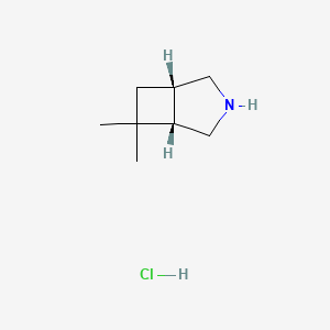 molecular formula C8H16ClN B2842735 (1S,5S)-6,6-Dimethyl-3-azabicyclo[3.2.0]heptane;hydrochloride CAS No. 2375247-90-6