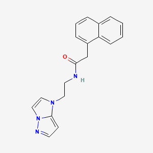 molecular formula C19H18N4O B2842736 N-(2-(1H-咪唑并[1,2-b]嘧啶-1-基)乙基)-2-(萘-1-基)乙酸酰胺 CAS No. 1797225-45-6