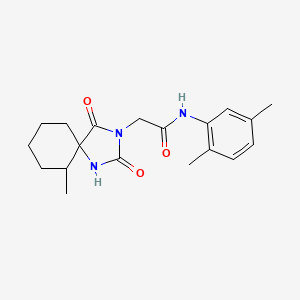 molecular formula C19H25N3O3 B2842748 N-(2,5-dimethylphenyl)-2-(6-methyl-2,4-dioxo-1,3-diazaspiro[4.5]decan-3-yl)acetamide CAS No. 565427-58-9