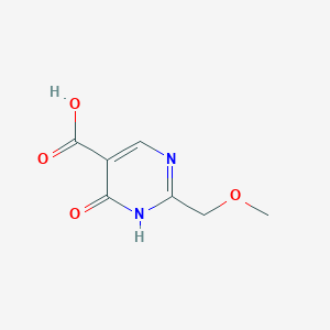 molecular formula C7H8N2O4 B2842752 4-Hydroxy-2-(methoxymethyl)pyrimidine-5-carboxylic acid CAS No. 1250905-84-0