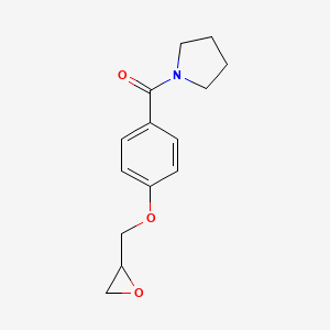 molecular formula C14H17NO3 B2842754 [4-(Oxiran-2-ylmethoxy)phenyl]-pyrrolidin-1-ylmethanone CAS No. 2411275-70-0