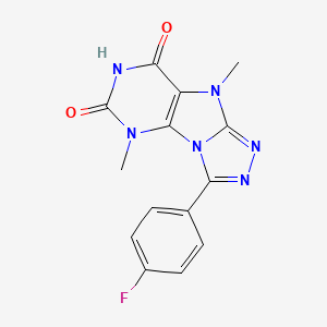 3-(4-fluorophenyl)-5,9-dimethyl-5H-[1,2,4]triazolo[4,3-e]purine-6,8(7H,9H)-dione