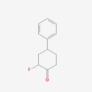 molecular formula C12H13FO B2842764 2-Fluoro-4-phenylcyclohexan-1-one CAS No. 2059954-84-4