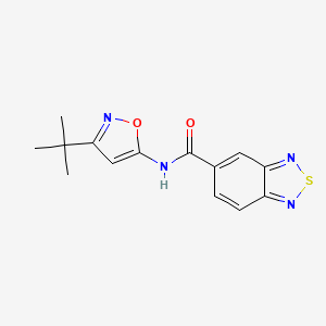 molecular formula C14H14N4O2S B2842767 N-(3-(tert-butyl)isoxazol-5-yl)benzo[c][1,2,5]thiadiazole-5-carboxamide CAS No. 1207026-91-2