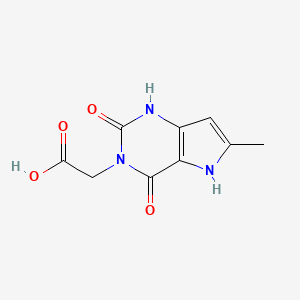molecular formula C9H9N3O4 B2842778 (6-methyl-2,4-dioxo-1,2,4,5-tetrahydro-3H-pyrrolo[3,2-d]pyrimidin-3-yl)acetic acid CAS No. 1255777-80-0