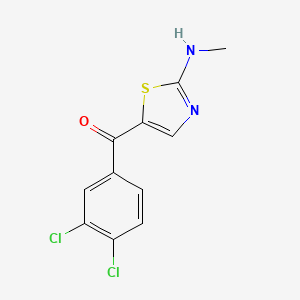 molecular formula C11H8Cl2N2OS B2842782 (3,4-二氯苯基)[2-(甲基氨基)-1,3-噻唑-5-基]甲酮 CAS No. 339022-12-7