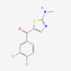 molecular formula C11H8Cl2N2OS B2842782 5-(3,4-dichlorobenzoyl)-N-methyl-1,3-thiazol-2-amine CAS No. 339022-12-7