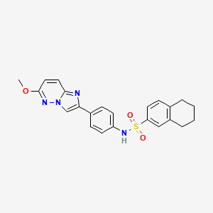 N-(4-(6-methoxyimidazo[1,2-b]pyridazin-2-yl)phenyl)-5,6,7,8-tetrahydronaphthalene-2-sulfonamide