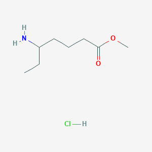 molecular formula C8H18ClNO2 B2842791 Methyl5-aminoheptanoatehydrochloride CAS No. 2445784-90-5