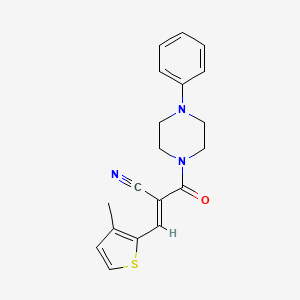 (2E)-3-(3-methylthiophen-2-yl)-2-[(4-phenylpiperazin-1-yl)carbonyl]prop-2-enenitrile